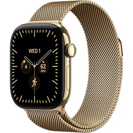 Apple Watch Serie 12 GPS Cellular 42 mm, cassa in titanio oro lucido, cinturino Milanese Loop oro lucido