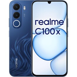 Smartphone Realme C100X, 4 Go / 256 Go, écran LCD HD+ de 6,8 pouces, batterie de 7 500 mAh, bleu