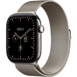 Apple Watch Series 12 GPS Cellular 46mm Natural Titanium Case Natural Milanese Loop Band M/L