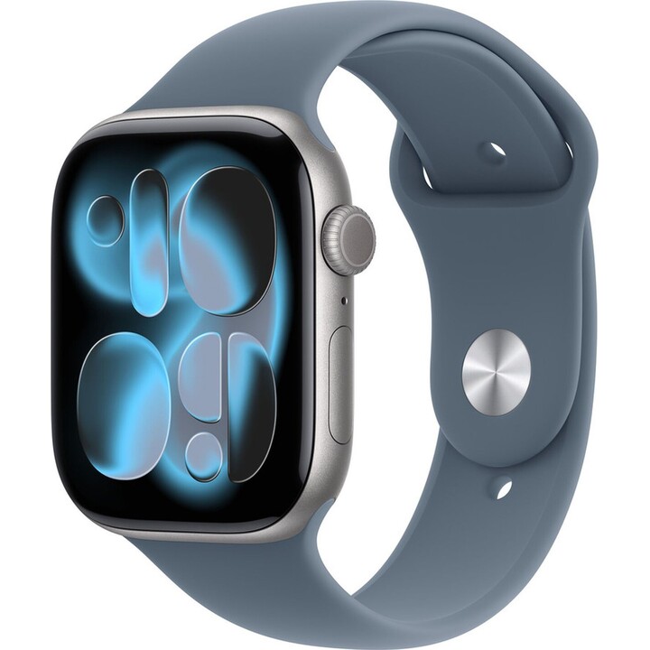 Apple 46 mm, marineblaues Sportarmband, M/L