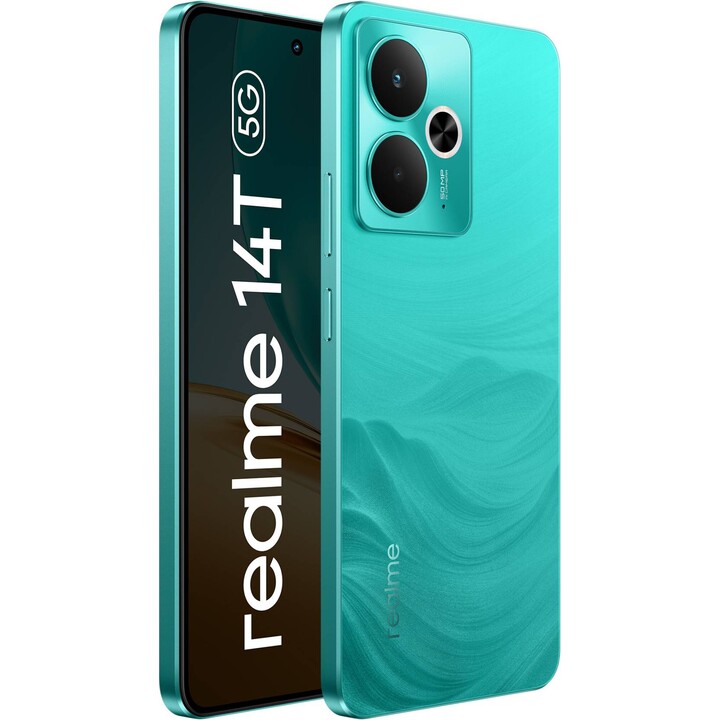 Realme 14T 5G, 8+256GB, 5260mAh Battery, Dimensity 6300, IP69, 50MP, 120Hz AMOLED Display, Green