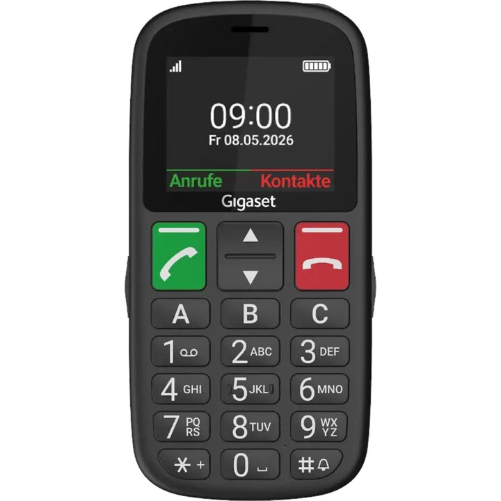 Teléfono Gigaset GL30 para personas mayores, color negro