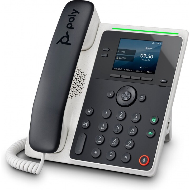 Téléphone IP POLY Edge E100 et téléphone IP compatible PoE Noir IPS