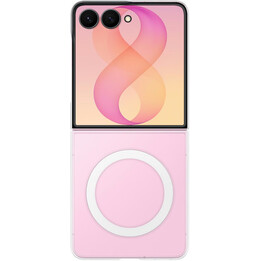Capa traseira transparente magnética para Samsung Galaxy Z Flip 8