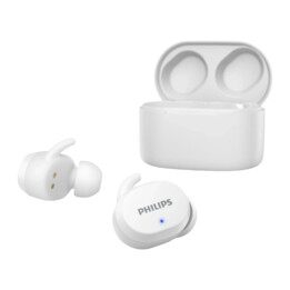 Auricolari Philips TWS Bluetooth 5.0, 6 ore (24 ore con custodia), bianco TAT3216WT/00