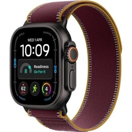 Reloj Apple Watch Ultra 4 (2026) 5G, 49 mm, caja de titanio negro con correa Trail Loop en color burdeos - Titanium Black