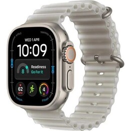Watch Apple Watch Ultra 4 (2026) 5G 49mm Natural Titanium Case with Translucent Grey Ocean Band - Titanium Natural
