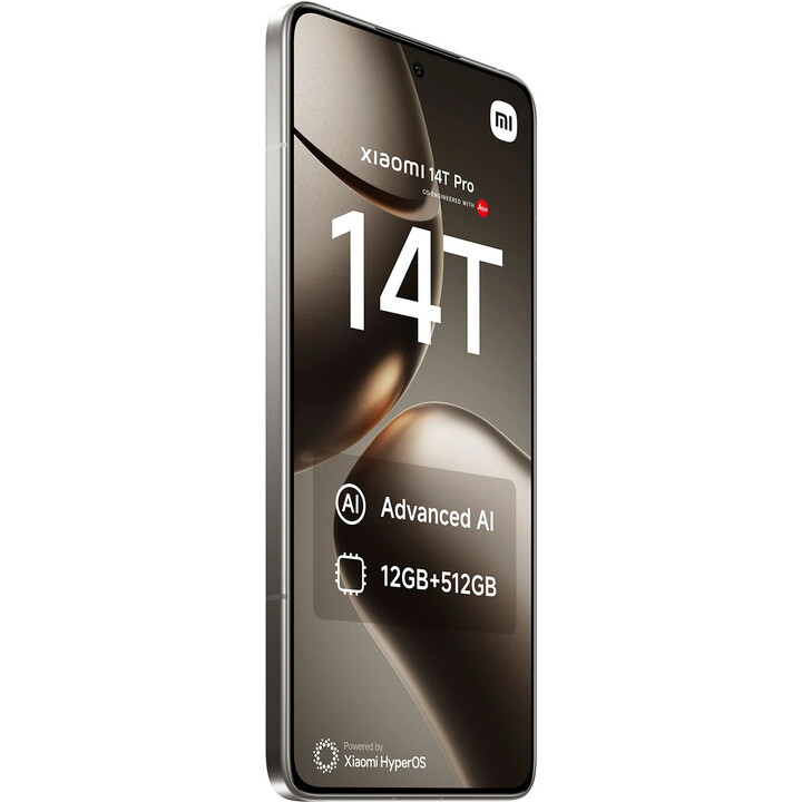 Xiaomi 14T Pro 5G, 12GB 512GB, Smartphone con pantalla AI 6.67, Dual Sim, Gris Titanio