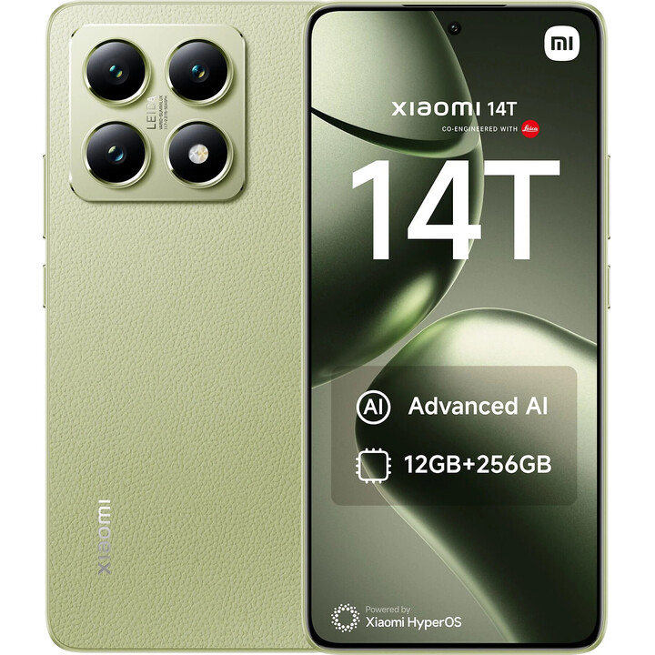 Xiaomi 14T 5G, 12 Go 256 Go, Smartphone avec écran AI 6,67, Dual Sim, Vert