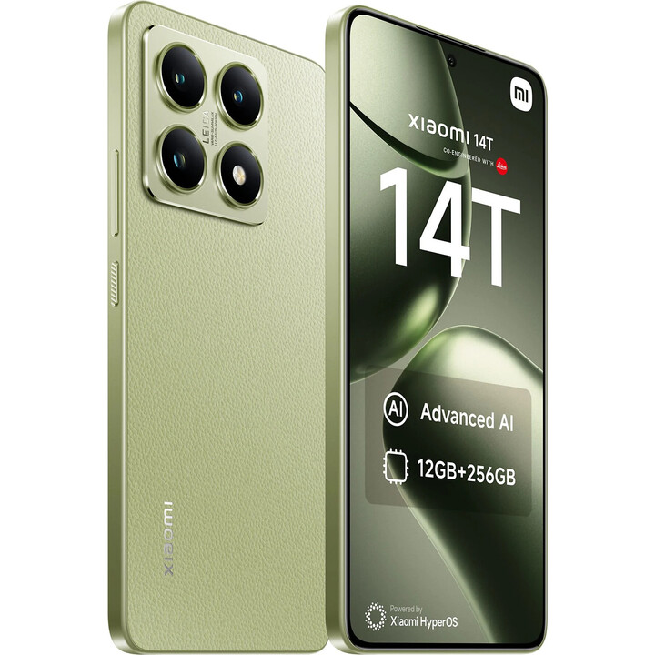 Xiaomi 14T 5G, 12GB 256GB, Smartphone with 6.67 AI display, Dual Sim, Green