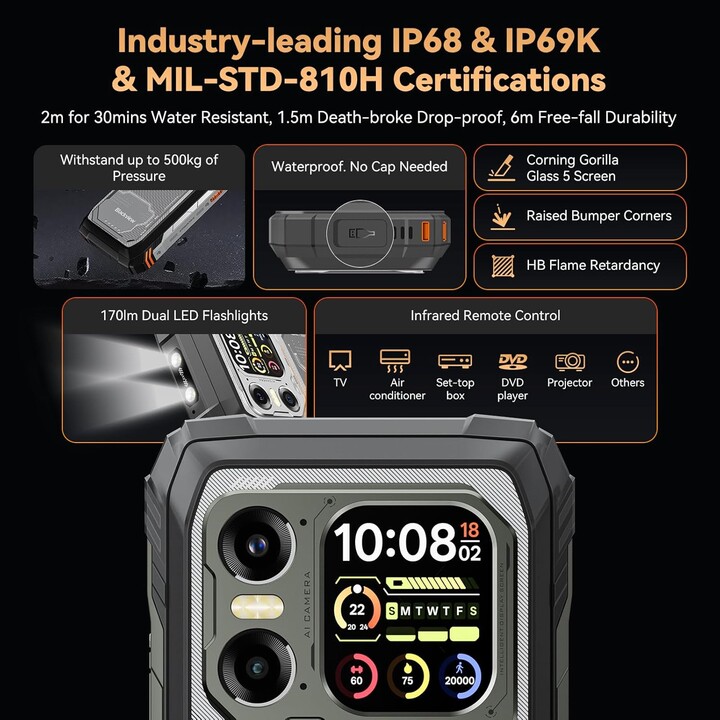 Blackview XPLORE 1 5G Rugged 12GB/256GB Arancione
