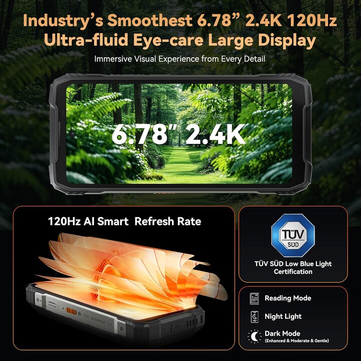 Blackview XPLORE 1 5G, 120Hz, 55W, Dual Sim, 12GB 256GB, Naranja