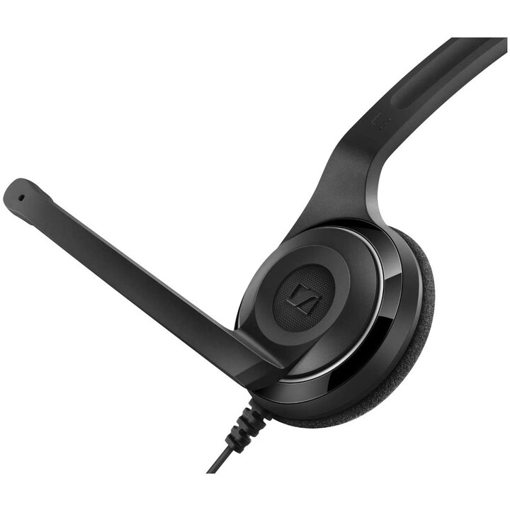 Sennheiser PC 8 USB - Auriculares de diadema abiertos USB (micrófono con cancelación de ruido, sonido estéreo) Negro