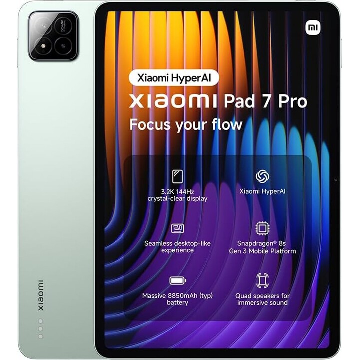Xiaomi Pad 7 Pro, 8+256GB, WiFi, 11,2 Inch Display, 8850 mAh battery, 67W HyperCharge, Hyper AI, Green