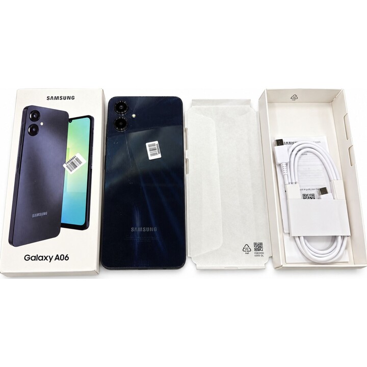 Samsung Galaxy A06 6 GB 128 GB Dual SIM Preto - Remodelado pelo fabricante, com ligeiros sinais de uso