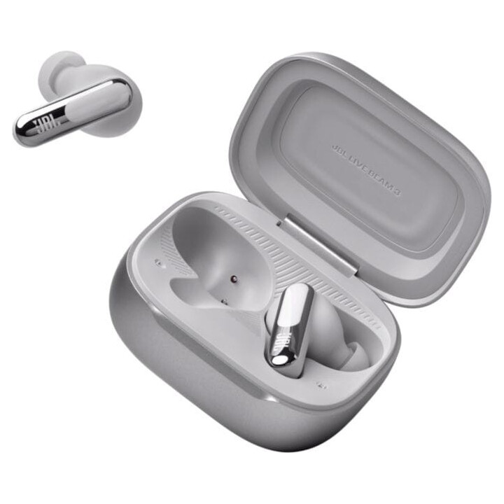 JBL Live Beam 3 Sonido Espacial Plata - Auriculares inalámbricos