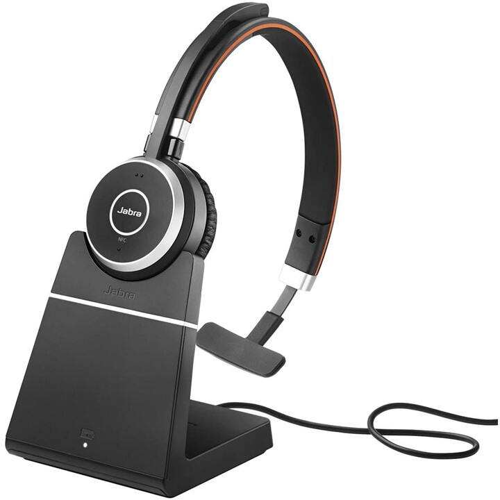Jabra Evolve 65 Mono USB/BT mit Ladegerät Schwarz