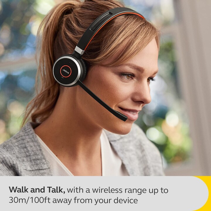 Jabra Evolve 65 SE UC Mono Headset On-Ear (Bluetooth, dongle, wireless, USB, estação de carregamento)