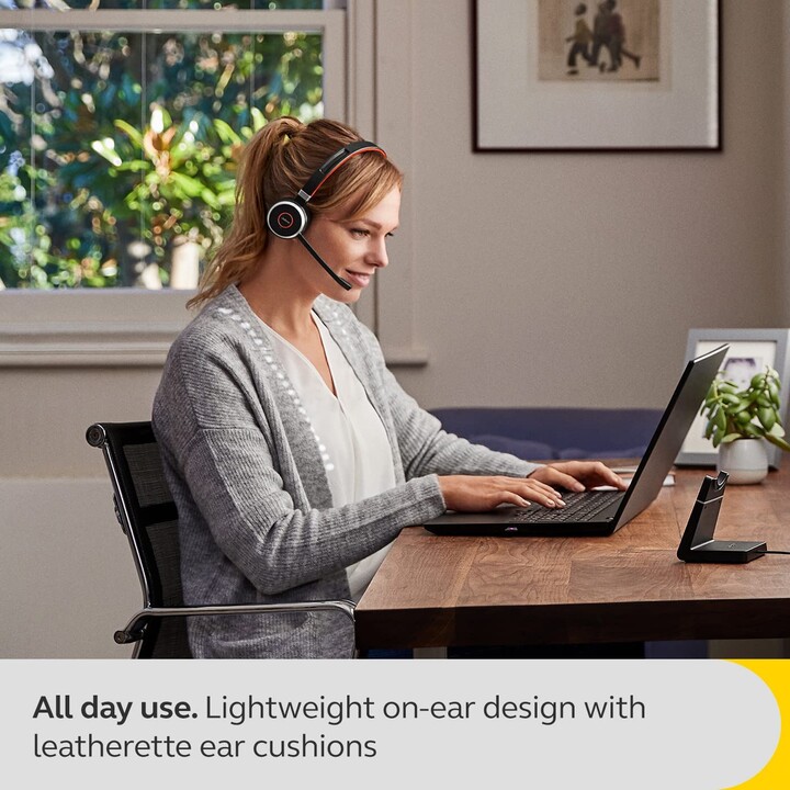 Jabra Evolve 65 SE UC Mono Headset On-Ear (Bluetooth, dongle, sans fil, USB, station de charge)