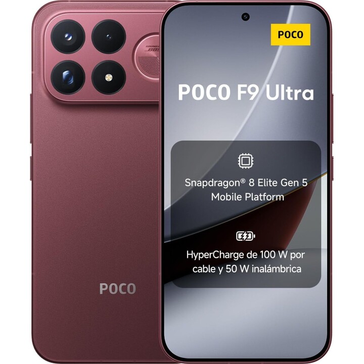 Xiaomi POCO F9 Ultra 5G smartphone, 16GB 1TB, 6.9-inch AMOLED, 8,050 mAh, Dark Cherry