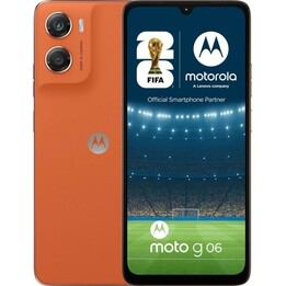 Motorola Moto G06, 4 Go / 64 Go, écran de 6,88 pouces, batterie de 5 200 mAh, couleur orange