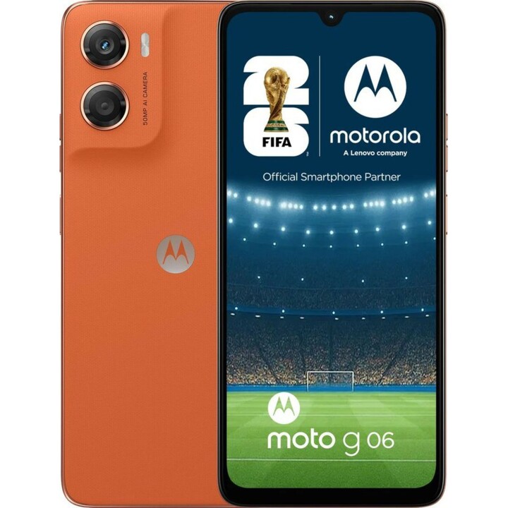 Motorola Moto G06, 4GB 64GB, 6.88 inches screen, 5200mAh, Orange