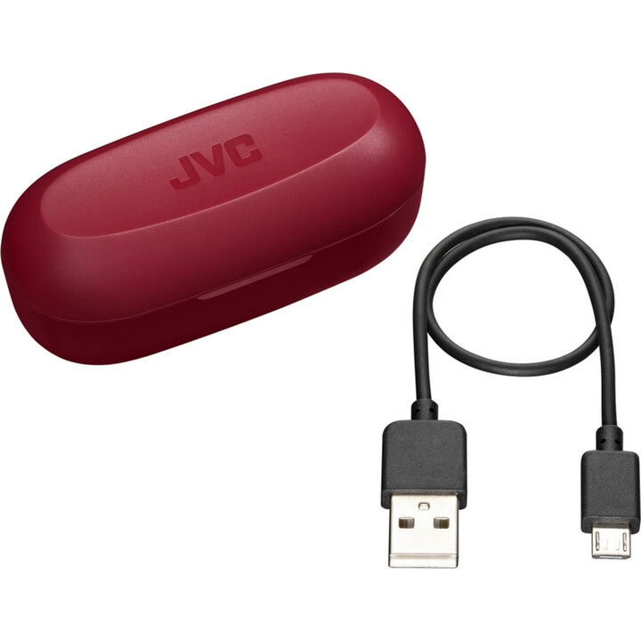 JVC HA-A8T Bluetooth headphones with charging case/ 6h autonomy/ Red