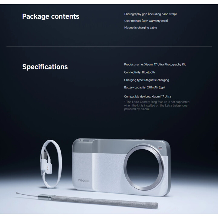 Kit fotografico Xiaomi 17 Ultra Bianco