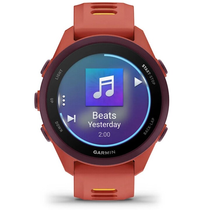 Garmin Forerunner 170 Music 3,05 cm (1,2") AMOLED 42 mm Écran numérique 390 x 390 pixels Écran tactile Rose GPS (satellite)