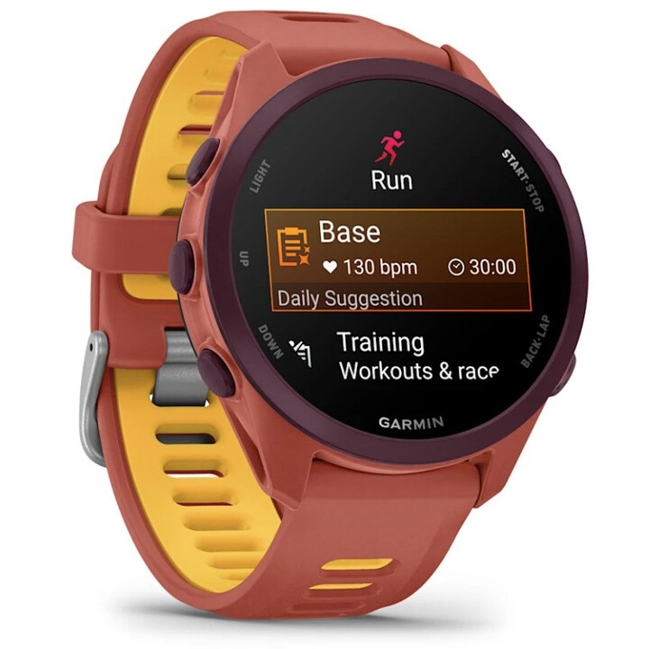 Garmin Forerunner 170 Music 3.05 cm (1.2") AMOLED 42 mm Digital 390 x 390 Pixels Touchscreen Pink GPS (satellite)