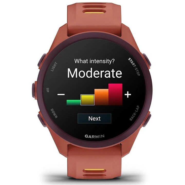 Garmin Forerunner 170 Music 3,05 cm (1,2") AMOLED 42 mm Écran numérique 390 x 390 pixels Écran tactile Rose GPS (satellite)