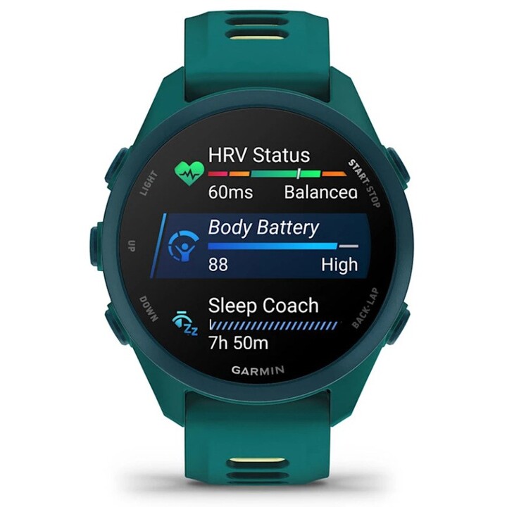 Garmin Forerunner 170 Music 3,05 cm (1,2") AMOLED 42 mm Digital 390 x 390 píxeis Ecrã tátil Verde GPS (satélite)