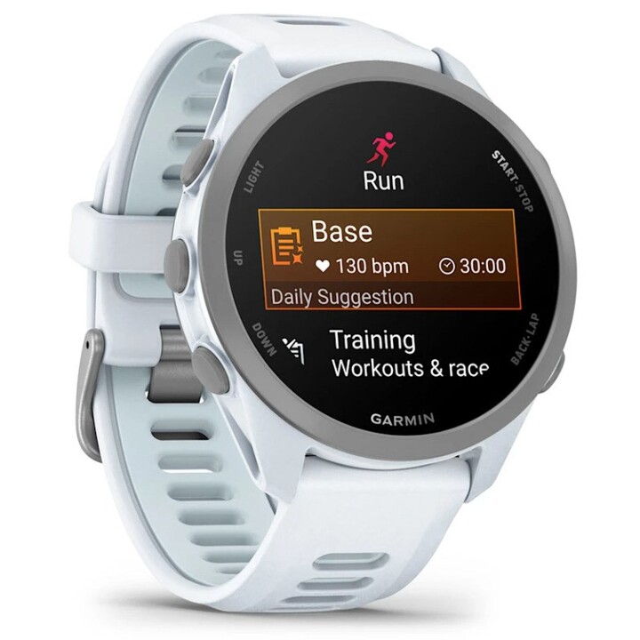 Garmin Forerunner 170 Music 3,05 cm (1,2") AMOLED 42 mm Digitale 390 x 390 pixel Schermo tattile Bianco GPS (satellite)