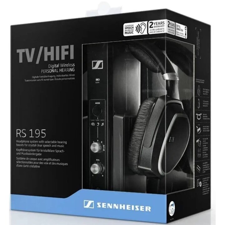 Faixa de cabeça para fones de ouvido Sennheiser RS 195-U conector de 3,5 mm preto