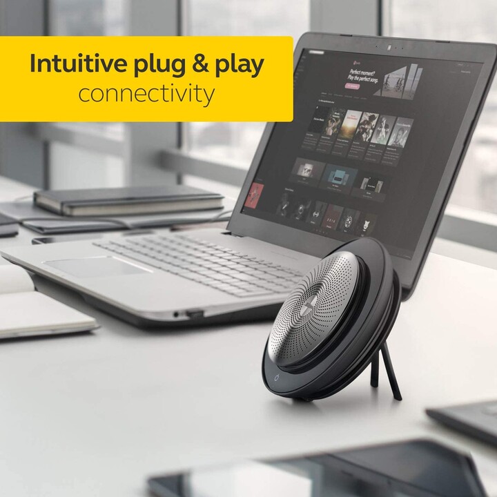 Jabra SPEAK 710 MS - Téléphone mains libres VoIP pour table (Bluetooth, sans fil, USB)
