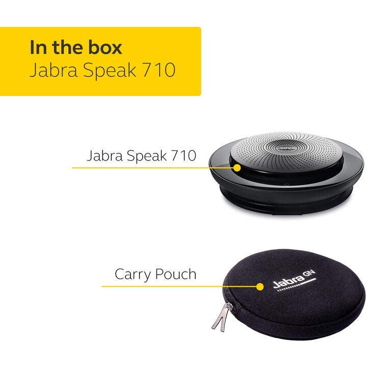 Jabra SPEAK 710 MS - Téléphone mains libres VoIP pour table (Bluetooth, sans fil, USB)