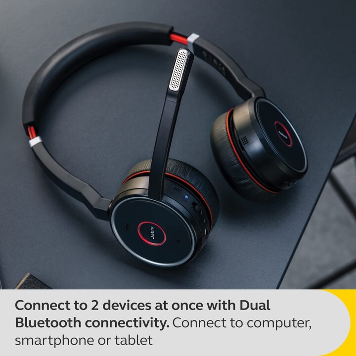 Jabra Evolve 75 SE UC Stereo Headset On-Ear (Bluetooth, wireless, NFC, USB, charging station)