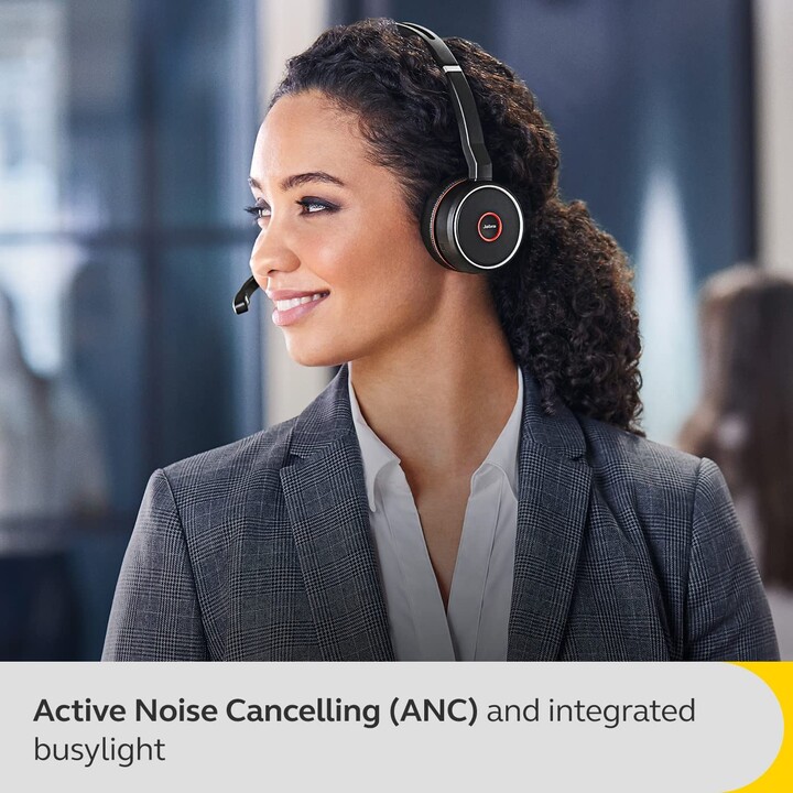 Jabra Evolve 75 SE UC Stereo Headset On-Ear (Bluetooth, wireless, NFC, USB, charging station)