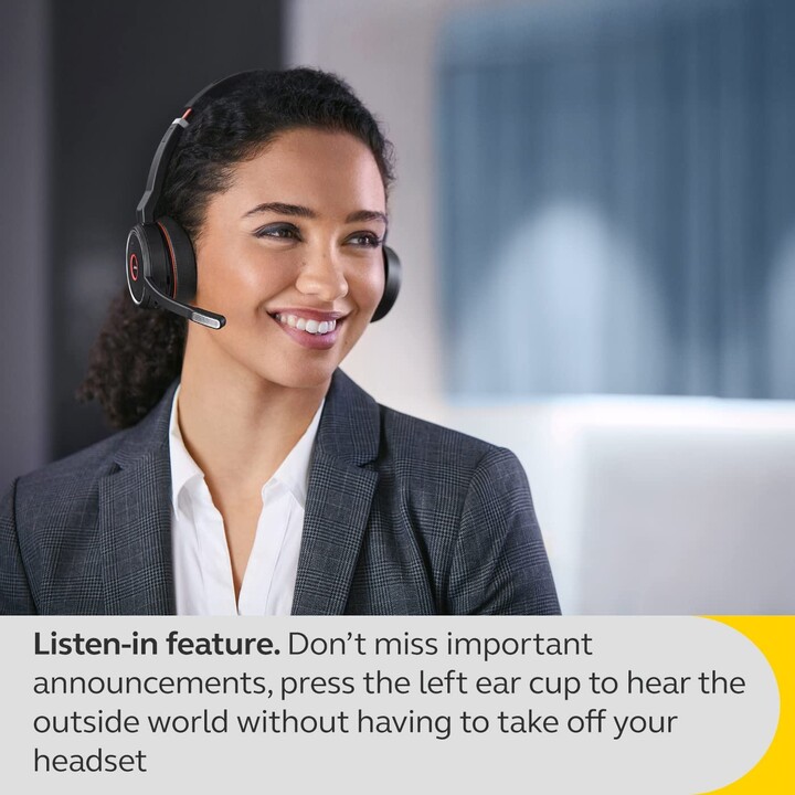 Jabra Evolve 75 SE UC Auriculares estéreo supraaurales (Bluetooth, inalámbrico, NFC, USB, estación de carga)