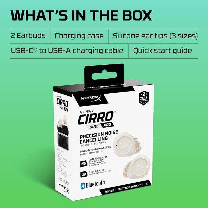HyperX Cirro Buds Pro Casque sans fil Beige