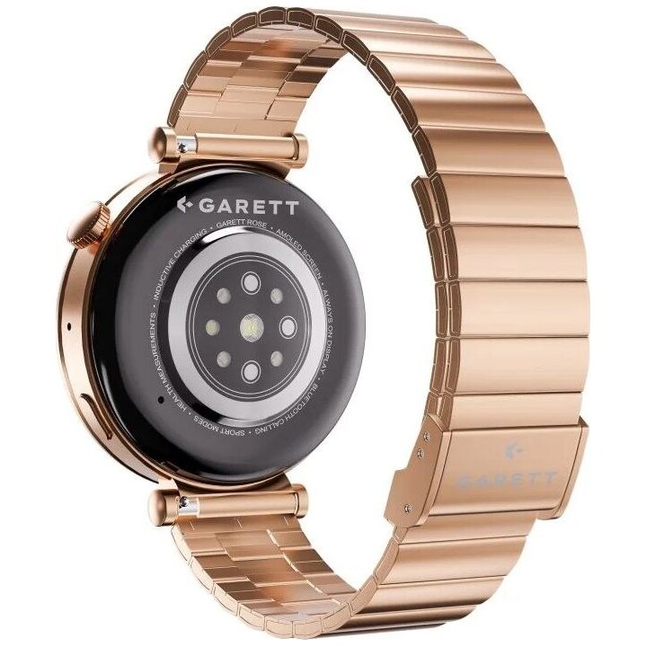 RELOJ INTELIGENTE GARETT DE ACERO EN ORO ROSA