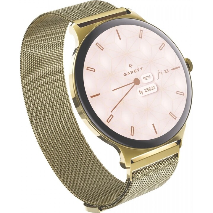 Montre connectée VERONA 2 à bracelet maillé doré