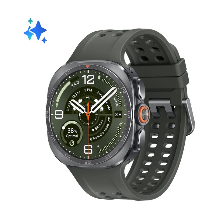 Samsung Galaxy Watch Ultra2 47mm LTE Titanium Silver and Olive Marine Band Strap L715