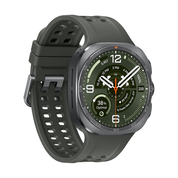 Samsung Galaxy Watch Ultra2 47 mm LTE Titanio Argento (Titanium Silver) con cinturino Marine Band color oliva L715