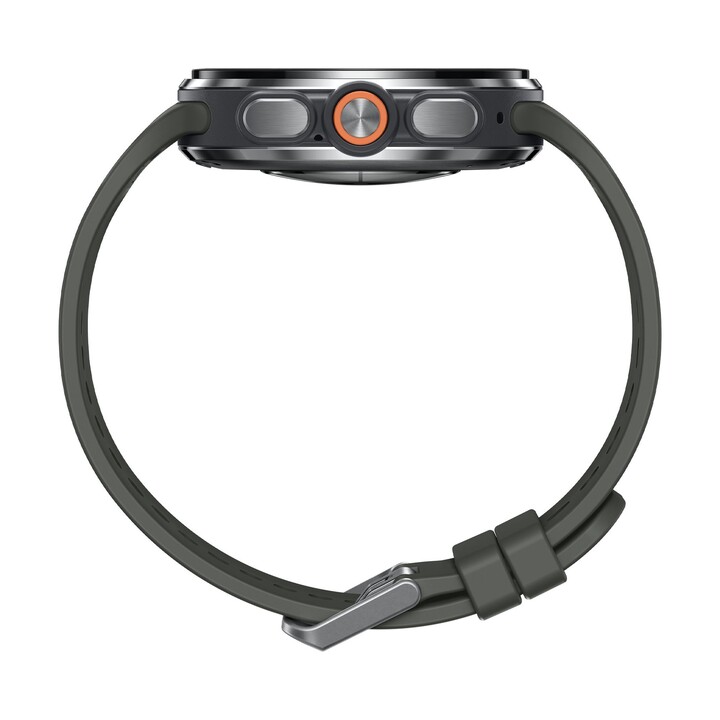Samsung Galaxy Watch Ultra2 47 mm LTE Prateado Titânio (Titanium Silver) e bracelete Marine Band verde-oliva L715
