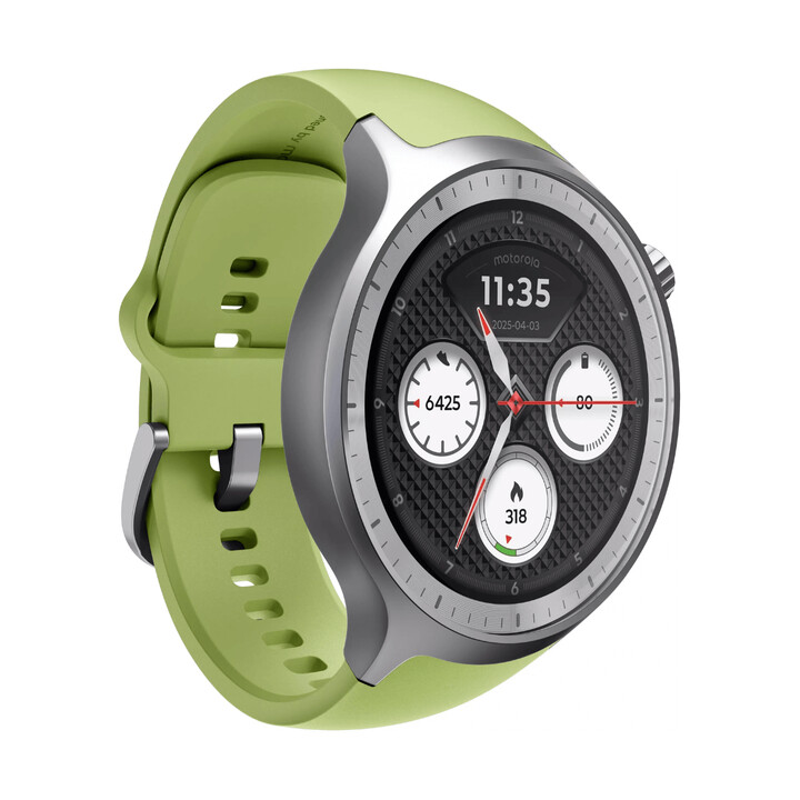 Motorola Moto Watch 47 mm Silber (Matte Silver) Generalüberholt – Sehr guter Zustand