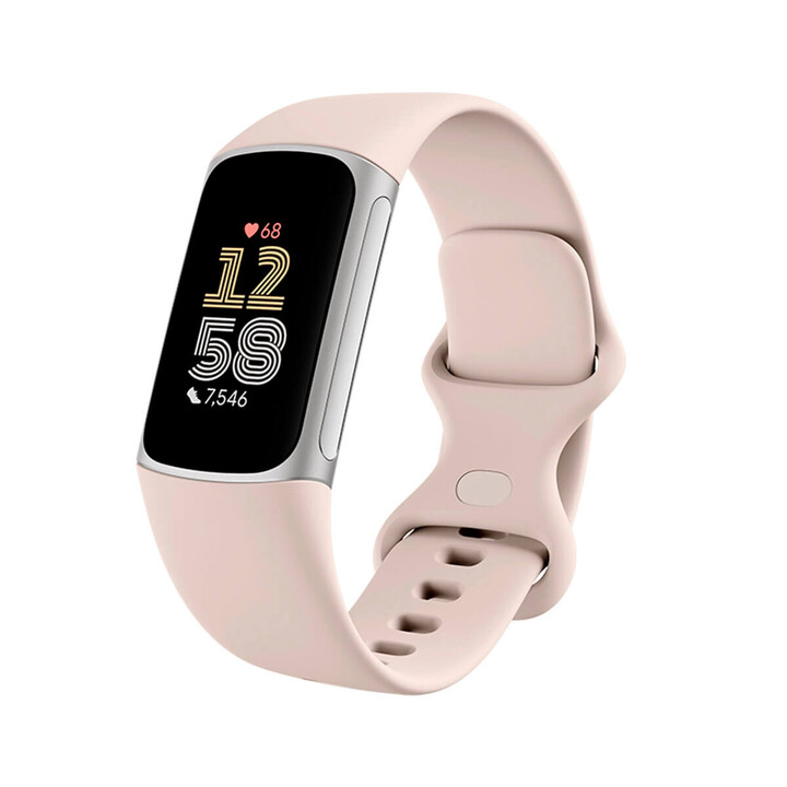 Fitbit Charge 6 Branco (Porcelain) com estrutura em alumínio prateado, recondicionado – Como novo