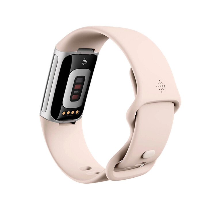 Fitbit Charge 6 Weiß (Porcelain) mit silbernem Aluminiumgehäuse, generalüberholt – wie neu