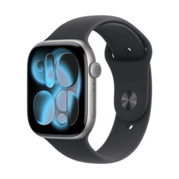 Apple Watch Series 11 GPS + Cellular 42mm Space Gray Aluminum with Black Sport Band - Size S/M Refurbished - Like New