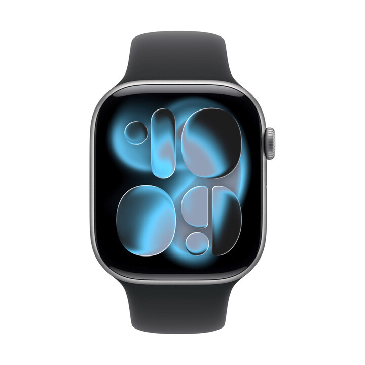 Apple Watch Series 11 GPS + Cellular 42 mm in alluminio grigio spaziale con cinturino Sport Band nero - Taglia S/M Ricondizionat